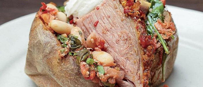 196. Baked Potato With Spicy Lamb 